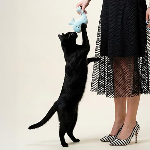 Premium Plush Cat Toy - Whale Cat Toy, Eco Friendly, Catnip