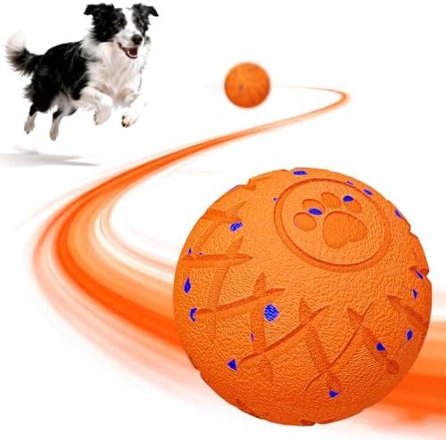 Interactive Dog Toys Dog Ball, Durable Motion Pet Toys for/Small/Medium/Large Dogs, Birthday Gifts, Automatic Moving, Bouncing and Rotating, E-TPU Material, IP54 Waterproof (Orange)