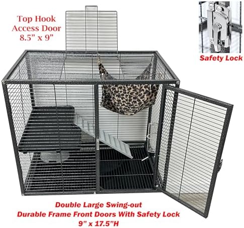 Deluxe Double Unit Two Full Story Small Animal Critter Home Cage