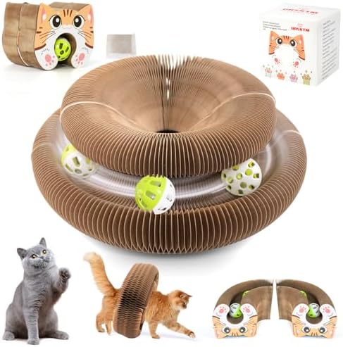 2PCS Kitty Kurls Cat Scratcher Toy, Magic Organ Cardboard Cat Toy, S