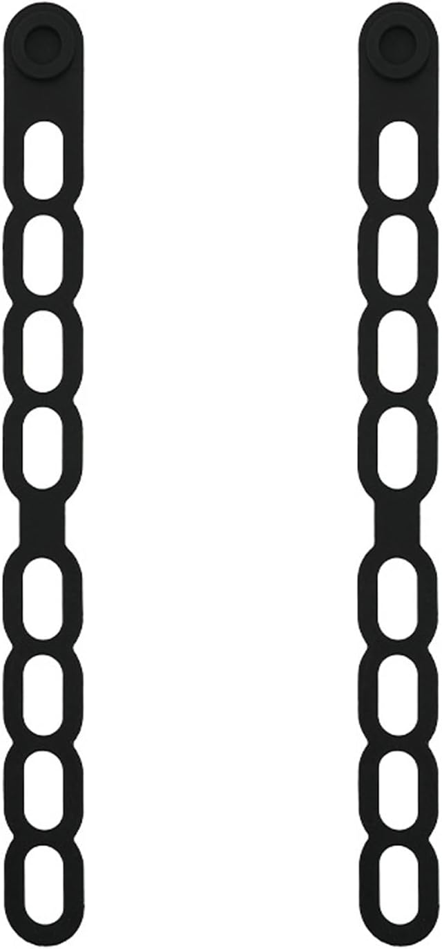 21.5in Reusable Silicone Latch Strap - Universal Slow Cooker Lid Holder & Strap for Transport, Heavy Duty Elastic Tie for Bento Box, Yoga Mat & Luggage, BPA-Free (Black-4PCS)