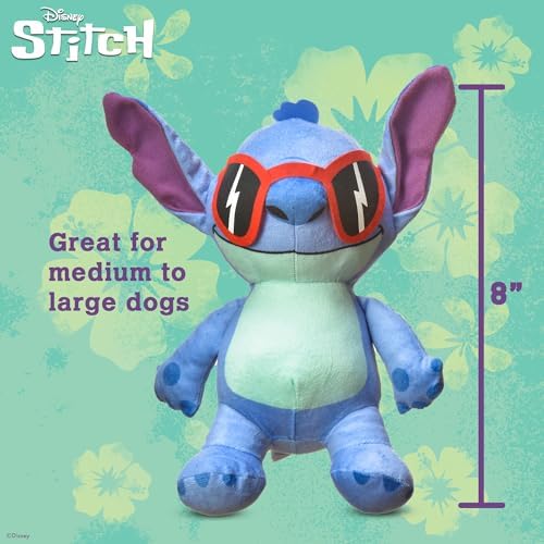 Disney for Pets Lilo and Stitch Sunglasses Plush Dog Toy, 8 Inch