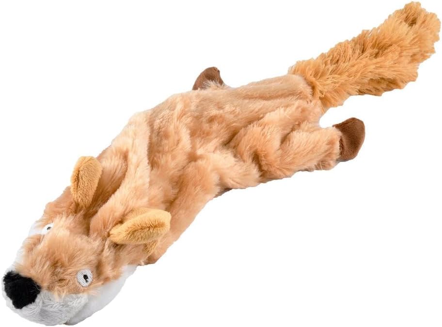 Jeffers Pet Thinnies, 21" | Unstuffed with Squeaker and Rope | Fox