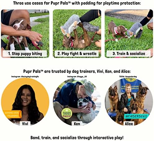 Milunova Pupr Pals Dog Toy Puppet with Tough Padding for Safe Interactive Play, Protection to Stop Puppy Biting Hands; for Boredom-Busting Training and Exercise