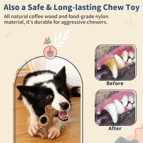 Enrichment Frozen Dog Treat Dispensing Interactive Chew Toy, Brown