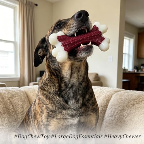 Kseroo Tough Dog Chew Toy for Aggressive Chewers 20-90lbs, Beef Flavor