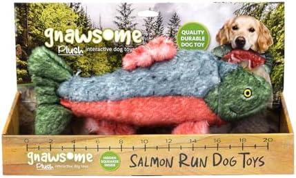 1pk Assorted Plush Durable Salmon Toy