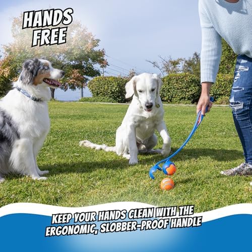 Chuckit! The Duo 22M Double Launcher Dog Toy 22", Two Medium Tennis Balls