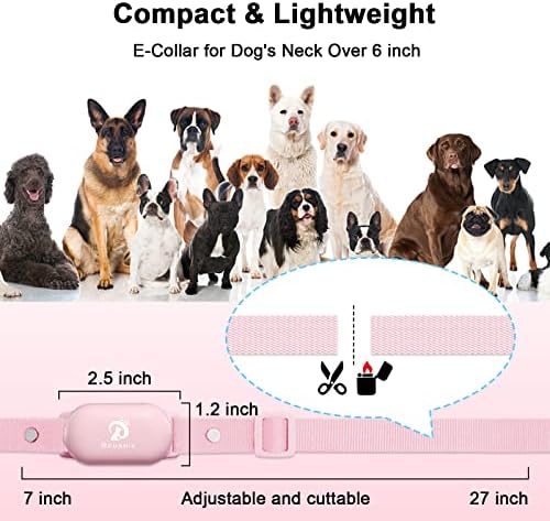 Bousnic Dog Training Collar with Remote - 1000ft Dog Shock Collar for 10-120lbs Small Medium Large Dog Waterproof Rechargeable e Collar with Beep/Vibrate/Safe Shock(1-16) Modes