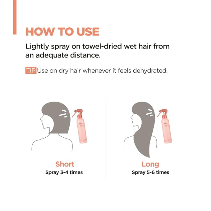 AMOS PROFESSIONAL Repair Cica Ampoule Treatment l Leave-In Conditioner Spray & Detangler, Anti-Frizz Deep Conditioner for Split Ends & Breakage, 7.7 fl. oz.