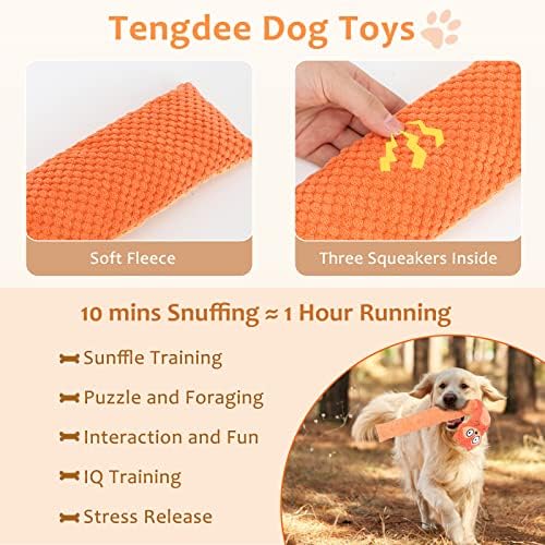 Letsmeet Squeak Dog Puzzle Toys IQ Training, Snuffle Toys Foraging Instinct Puppy Toys