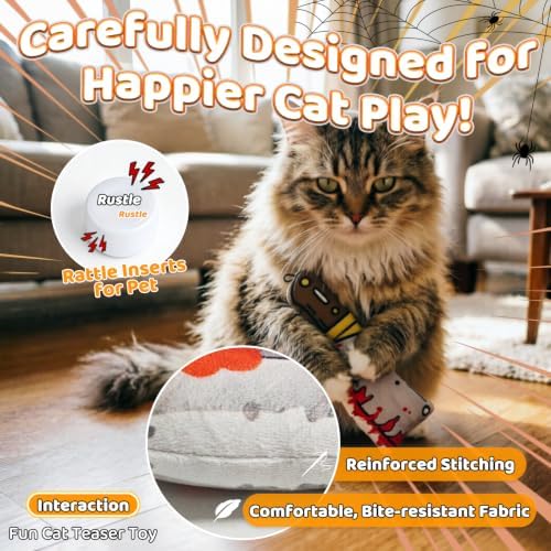 Catnip Toy [2000mg Premium Catnip], Cleaver Style Cat Kicker Toy