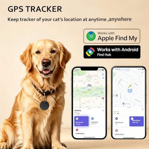 Smart Tracker Tag-Dog Tracking Device Pet GPS Locator Compact | for Android & iOS,2-year battery IP67 waterproof, life, compatible with, ideal for keys、luggage、backpacks、wallets、bikes