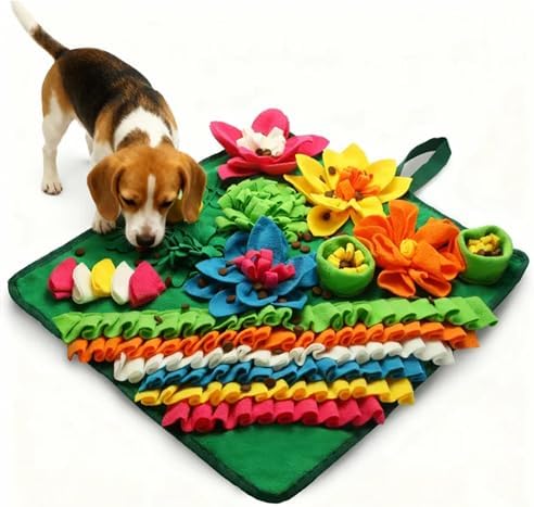 Snuffle Mat for Dogs - Christmas Dog Interactive Puzzle Toy for Mental Stimulation, Anxiety Relief & Slow Feeding, Fun Enrichment for Small/Medium Puppy & Cats
