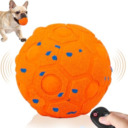 Newget Interactive Dog Toy Ball, Remote Control with 3 Play Modes Orange