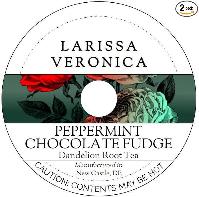 Peppermint Chocolate Fudge Dandelion Root Tea (Single Serve K-Cup Pods) (12 pods, ZIN: 577507) - 2 Pack