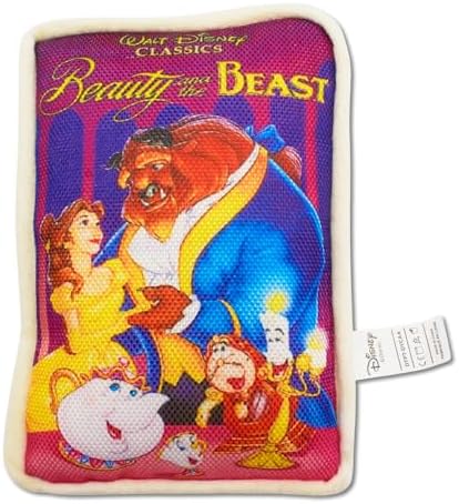 Buckle-Down Disney Dog Toy, Beauty and the Beast VHS Tape Replica Pet Toy, Plush