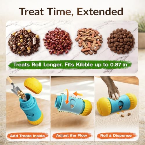 Interactive Dog Toys, 6.3x3“ Dog Puzzle Toy, Adjustable Slow Feeder
