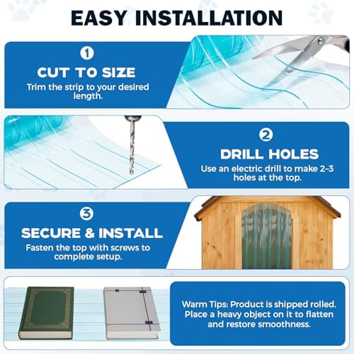 15.7 in x 4.9 ft Dog Door Replacement Flaps, Trim to Size Pet House Flap