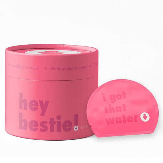 That's Besties - Prebiotic Feminine Wipes - Flushable Biodegradable PH Balanced Hygiene Wipes for Sensitive Skin Free from Fragrance Parabens and Sulfates - 10 ct.