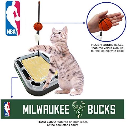 Pets First Milwaukee Bucks Basketball Cat Scratcher Toy