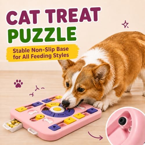 Interactive Dog Puzzle Toy, Maze Slow Feeder, 15.4 in