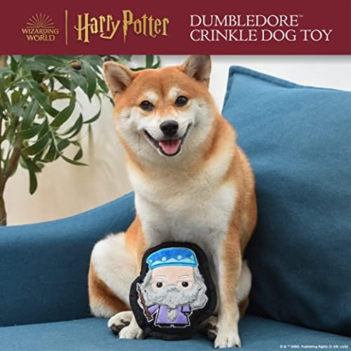 Harry Potter 6-Inch Dumbledore Dog Toy | Small Dog Chew Toy With Crinkle Sound | 6" Design for Dogs