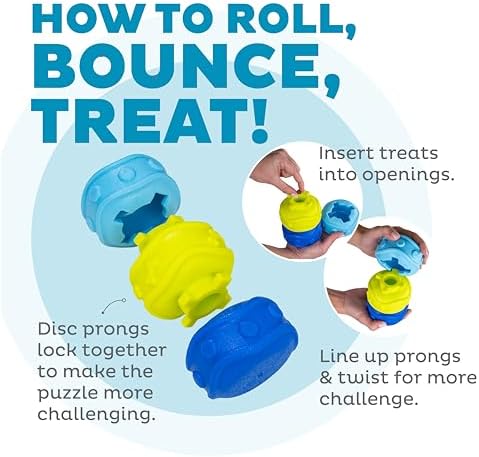 Outward Hound Treat Locking Discs Dog Treat Dispenser Puzzle Toy