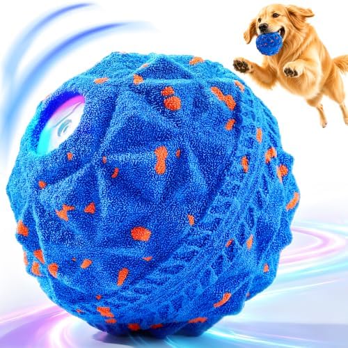Interactive Dog Ball, Automatic Rolling and Bouncing Toys, Blue