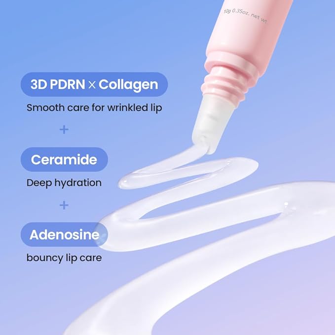 [SKIN&LAB] 3D PDRN X Collagen Lip Serum, Contains PDRN, Bakuchiol, Collagen, Plumping Effect, Smooth & Bouncy Lips, Deep Hydration – 0.35 fl. oz