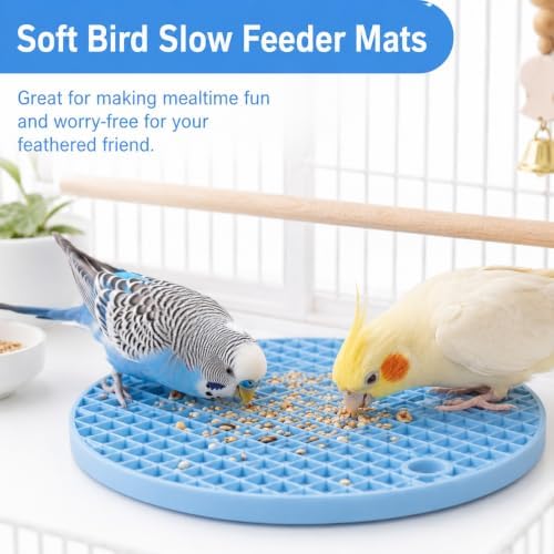 2Pcs Bird Slow Feeder Mats Bird Foraging Toys