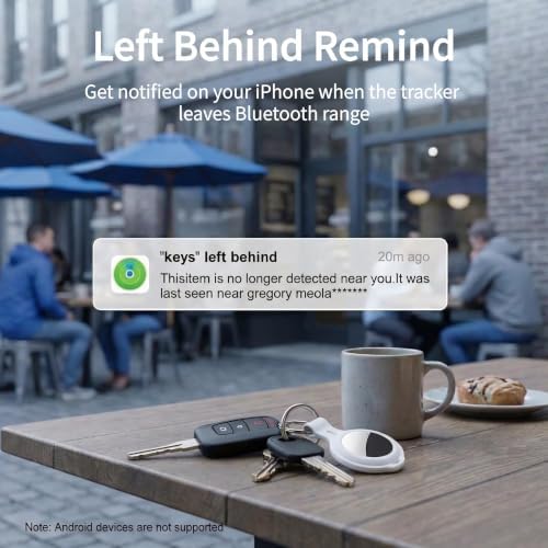 Tracker Tags 2 Pack[Apple MFi Certified]Works with Apple Find My (iOS Only) | Air Bluetooth Smart Tag Item Locator Key Finder Waterproof Worldwide Tracking Devices for Luggage Wallets Pets Kids Dogs Bags