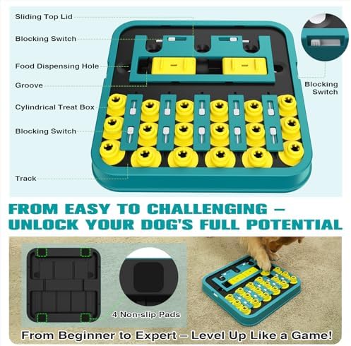 KADTC XL Dog Puzzle Toy Pro Max, Level 1-Infinite Brain Game for Smart Dogs