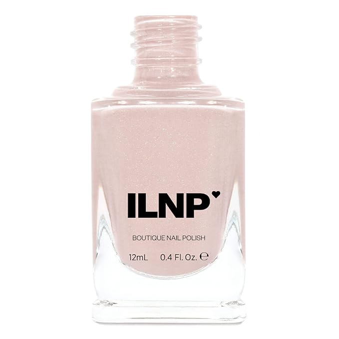 ILNP Rumor Has It - Light Creme Neutral Nude Nail Polish, Subtle Holographic, Chip Resistant, 7-Free, Non-Toxic, Vegan, Cruelty Free, 12ml