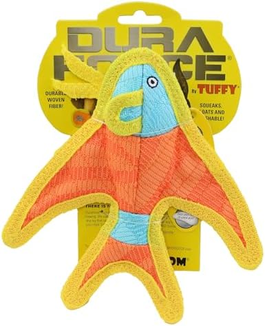 Tuffy® - DuraForce® : Jr Angel Fish Dog Toy: Ultra Durable Plush Toy with Multiple Layers & Reinforced Seams, Washable and Floats, DuraForce® Construction