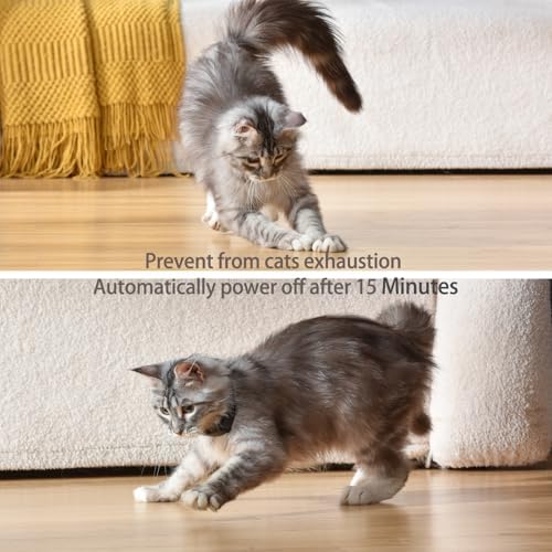 Interactive Cat Toys Laser Collar for Indoor Cats, Upgraded Automatic Cat Laser Toy with Red Light, Interactive Cat Toys for Bored Indoor Cats