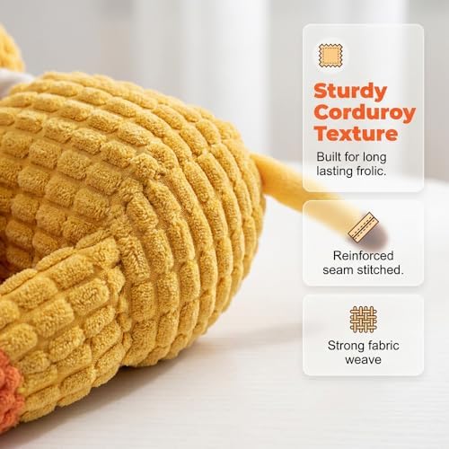 Indestructible Dog Toys for Aggressive Chewers, Squeaky Plush Chew Toy