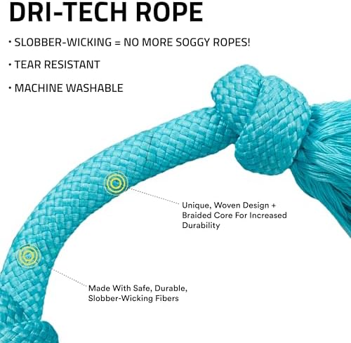 Playology Tug Rope Dog Toys for Large Breed Dogs - Jumbo Variety Pack