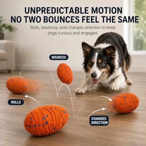 Interactive Dog Ball for Medium & Large Dogs, E-TPU Football Toy