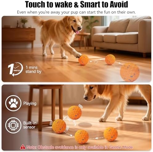 Interactive Dog Toys, Chew-Proof Dog Ball for Aggressive Chewers