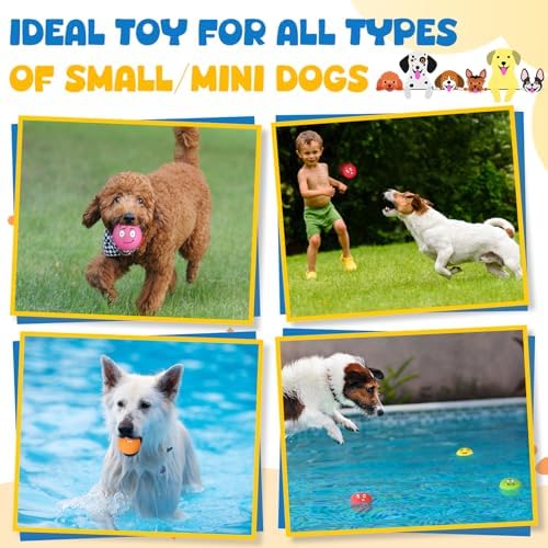 Hungdao 10 Pack Latex Squeaky Dog Toys Soft Squeaky Balls,Dog