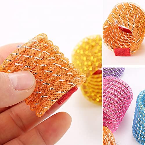 5 Pack Flexible Cat Hose Spring Toy, Colorful Interactive Cat Toy for Indoor Cats, BPA-Free Plastic Coil Spiral Springs for Kitty Pets,to Swat, Bite, Hunt (Random Color)
