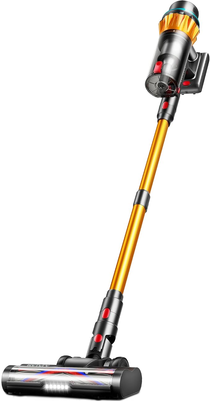 Cordless Vacuum Cleaner, 650W/60Kpa/70 Mins Cordless Stick Vacuum, Self-Standing Wireless Vacuum with LED Displsy, 1.8L Dust Cup, Anti-Tangle Vacuum Cordless, Vacuum Cleaners for Home/Pet Hair/Carpet