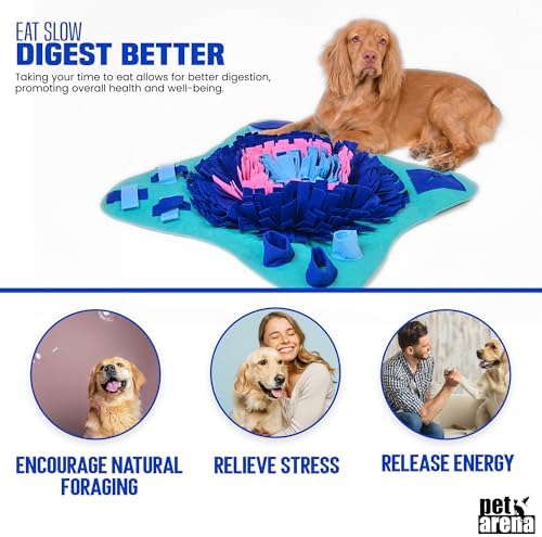 PET ARENA Large Sniffing Mat 25 x 25 Inch Interactive Feeding Toy