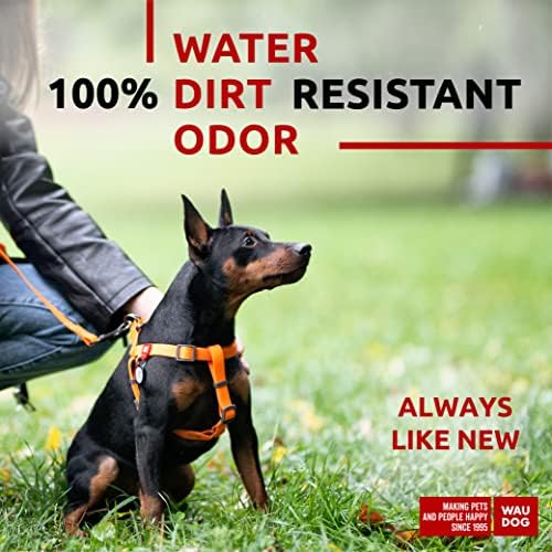 WAUDOG Waterproof Dog Harness with QR Code Tag & Metal Clasp
