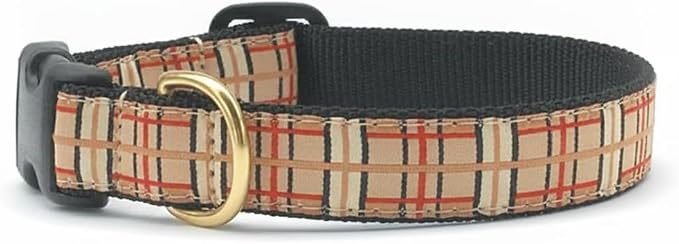 Up Country Plaid Dog Collar, Small (9 to 15 inches) 5/8 inch Narrow Width
