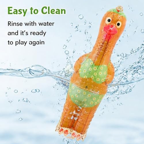 Molaxpet Squeaky Dog Toy Chicken Design with Funny Swimming Suit Chew Toy