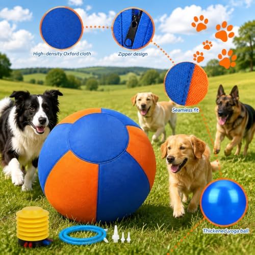 21'' Dog Herding Ball,Bite Resistant Anti-Burst Training Toy