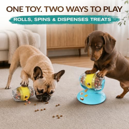 KADTC 2-in-1 Interactive Treat-Dispensing Ball Dog Puzzle & Enrichment Toy