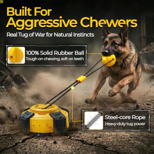 Interactive Tug of War Dog Toys Enrichment Stimulating Suction Cup